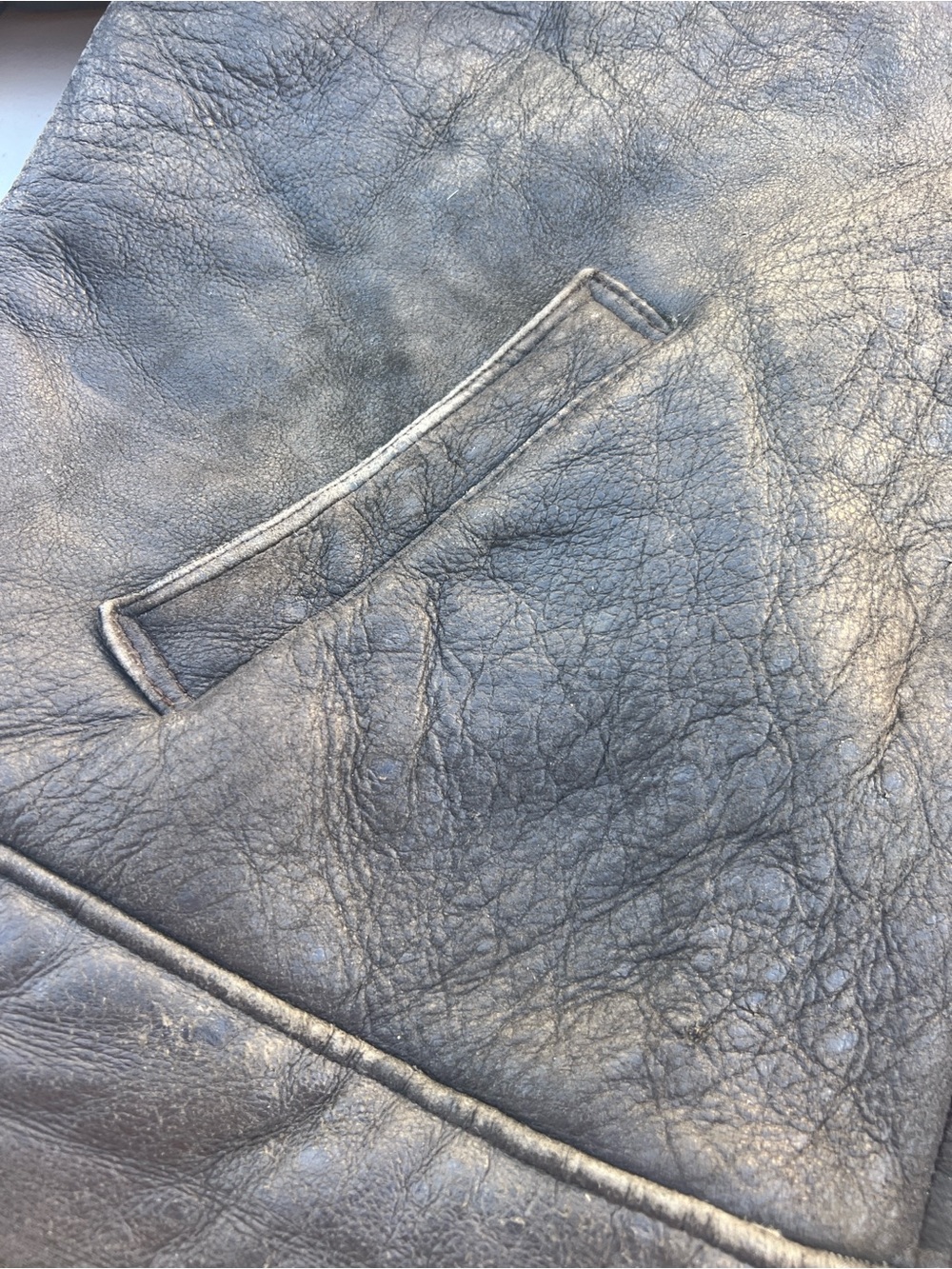 Vintage Avalanche B-3 Shearling Bomber Jacket Mens 4XL Black Leather Italy Skin - Picture 5 of 16